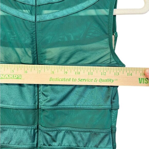 balera size MA Round Collar Lustre Leotard GREEN - Picture 15 of 16